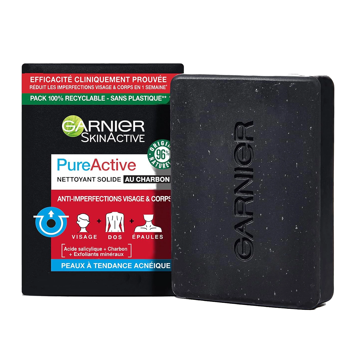 صابون فحم صلب ينقي البشرة ويقلل البثور