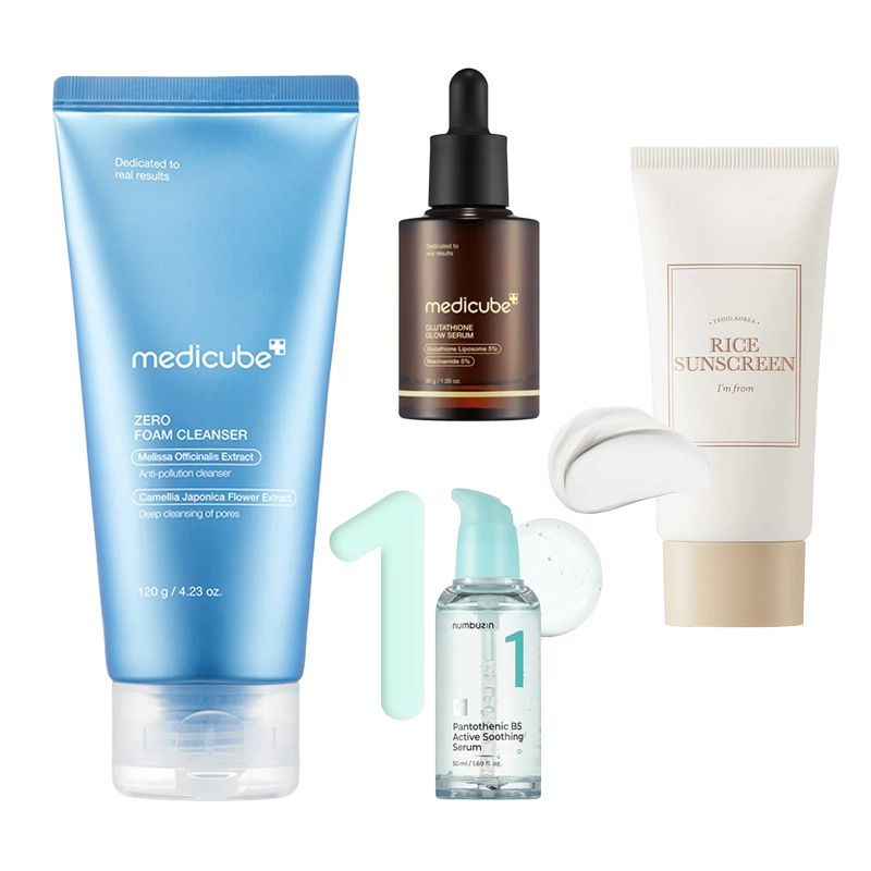 مجموعة "جلو-سيل" للتفتيح والنضارة الفورية (4 منتجات)