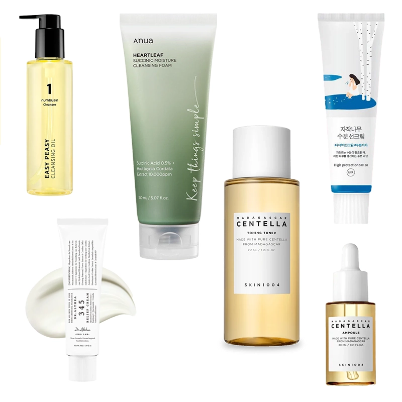 مجموعة البشرة الزجاجية الكورية (6 منتجات)