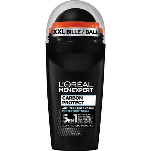 Men's deodorant with 5-in-1 carbon protection