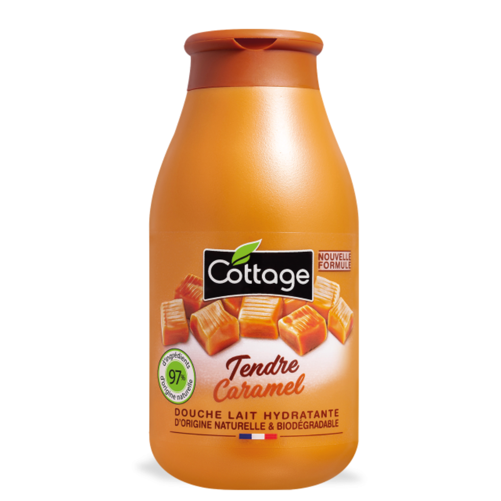 Lait de douche hydratant au caramel doux