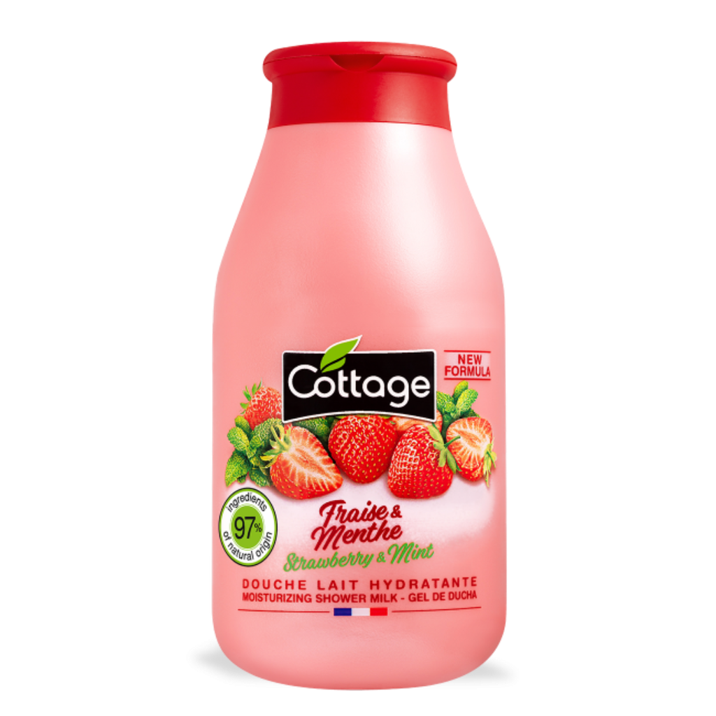 Lait de bain à la fraise et à la menthe