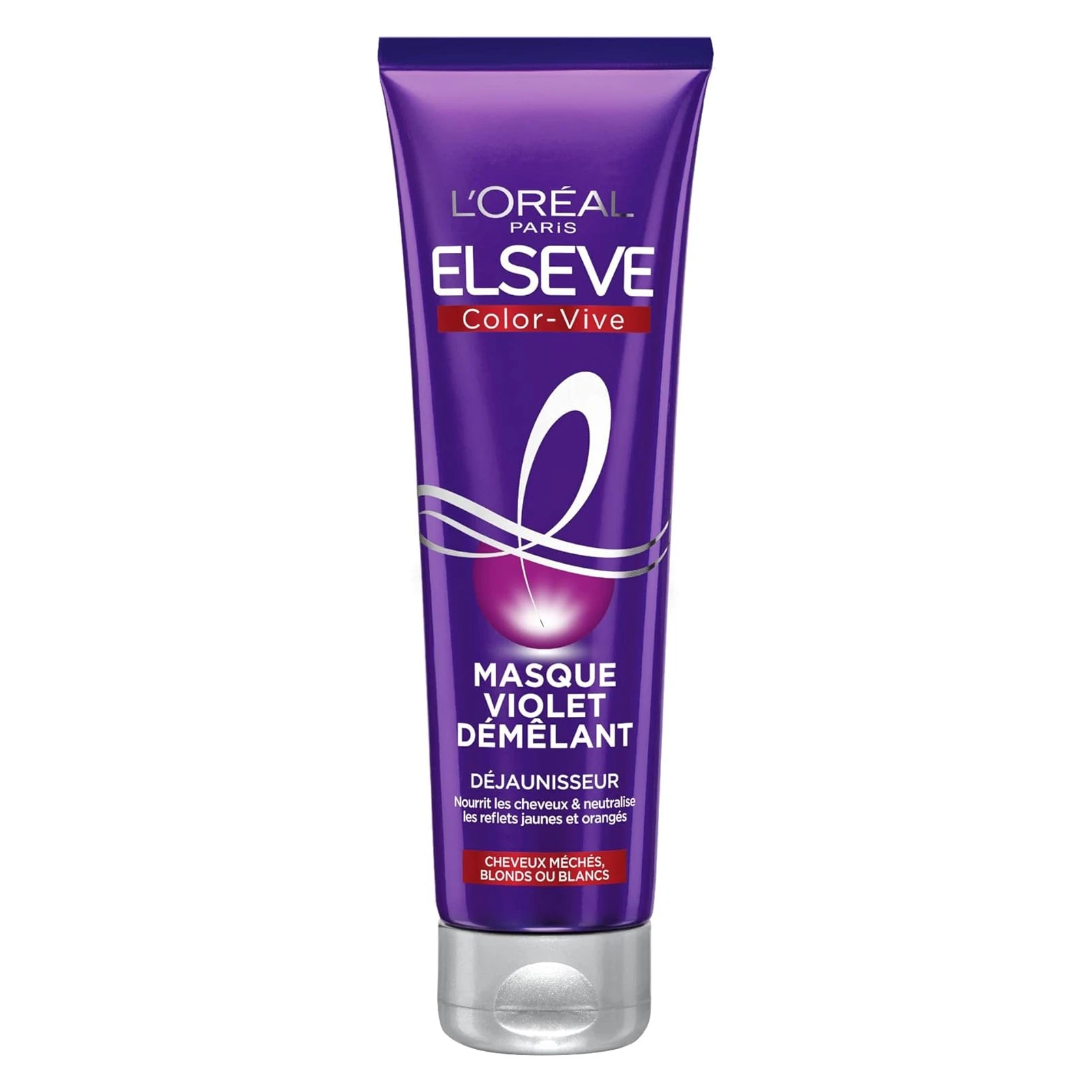 Violet mask to remove yellowness from blonde hair